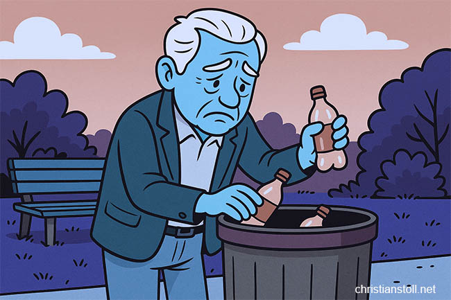 Sozialamt Hamburg-Altona. Die Einnahmen aus einer Flaschensammlung werden dem Rentner angerechnet.